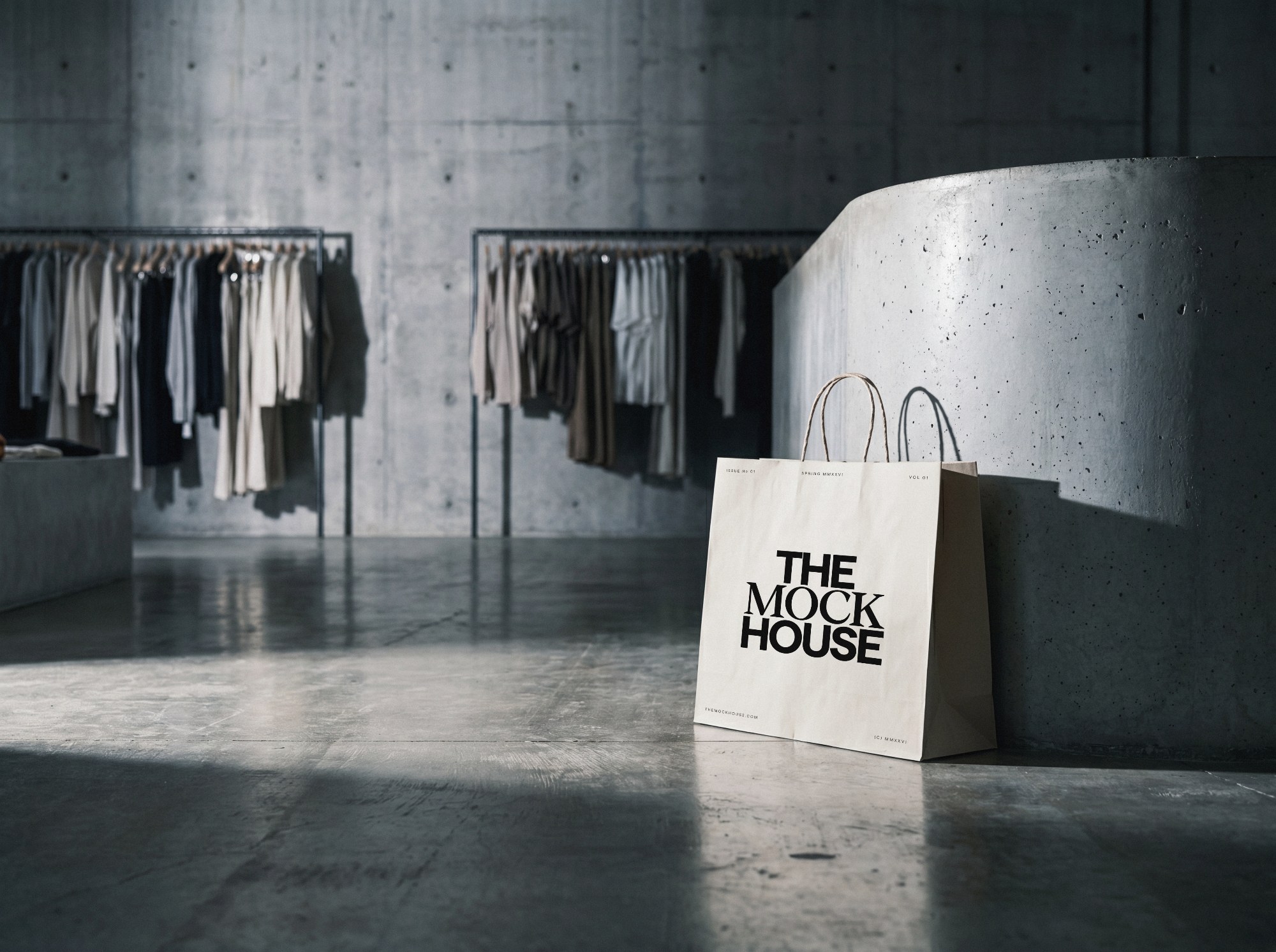 Paper Shopping Bag packaging mockup